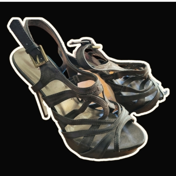 Shi by Journeys strappy  platform spike heels - Picture 16 of 16